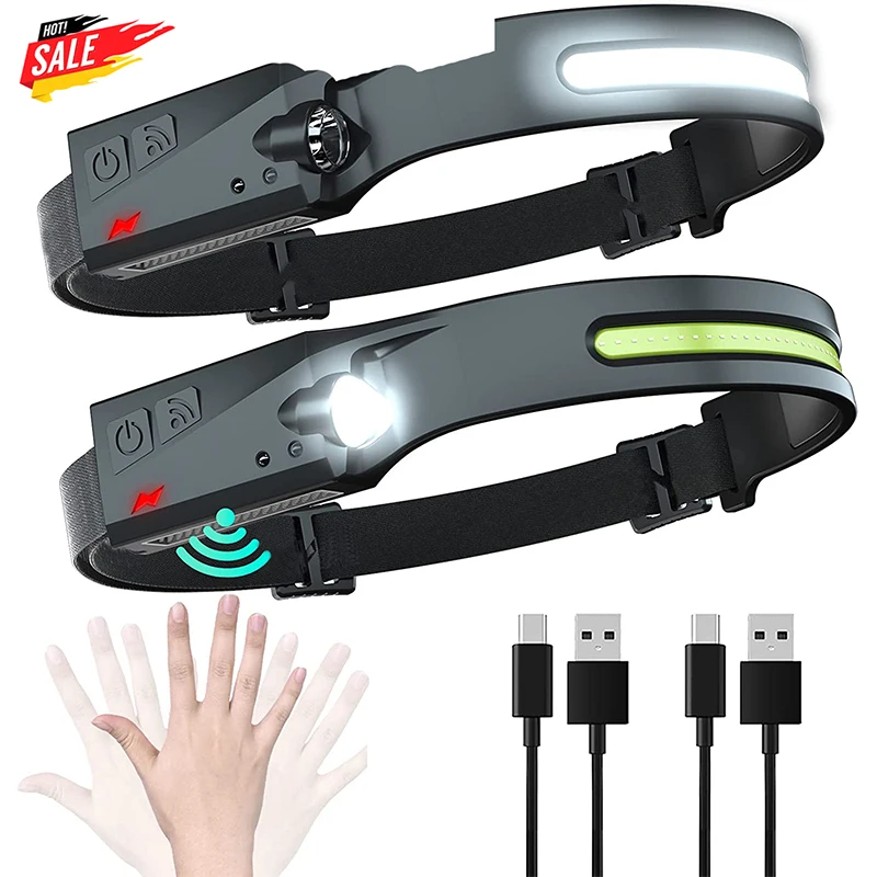 Светодиодный налобный фонарь высокой мощности для охоты с зарядкой от USB 18650