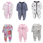 Детские комбинезоны, боди для новорожденных мальчиков и девочек, цельнокроеный хлопковый комбинезон с длинным рукавом