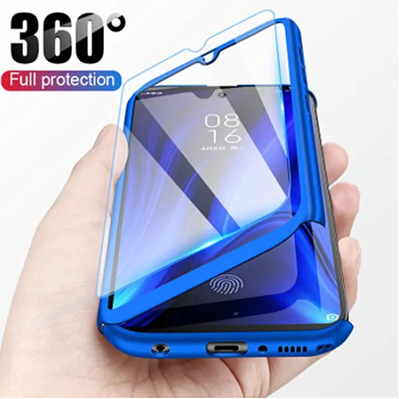 Защитный чехол на 360 градусов для Xiao mi 9 mi 8 mi 9T Pro Red mi Note 7 Note6 4X 7A 6A K20 жесткий чехол из поликарбоната со стеклом