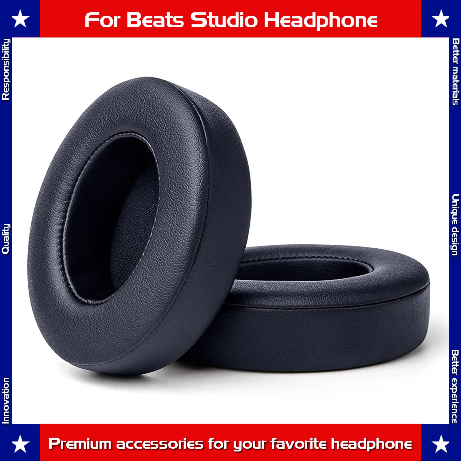 

Carberon Replacement Ear Pads Ear Cushions for Beats Studio wired/Studio Wireless Headphones(Black)