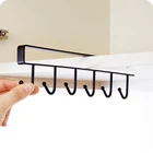 6 крючков подвесной держатель для чашек шкаф под полкой Органайзер универсальные крючки шкаф подвесной стеллаж для хранения инструменты для кухни и ванной
