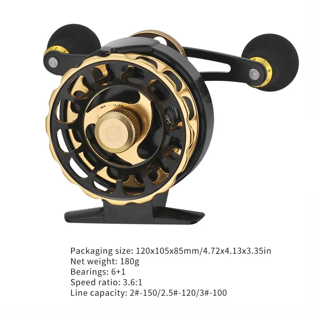 

Lizard 6+1 Bearings Raft Reel Ice Sea Fishing 3.6:1 Speed Ratio Lure Fish Reels Line Spool Fish Wheel Tackle