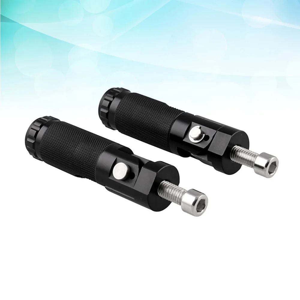 

1 Pair of Aluminum Alloy Round Folding Foot Pedal Motorcycle Pedal Motorcycle Modification Black