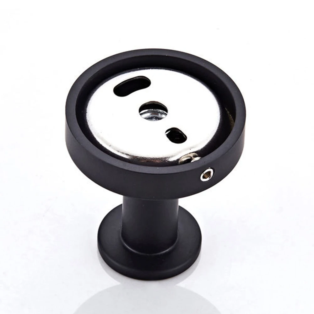 

Bathroom Wall Kitchen Bathroom Hook Straight Round Black Modern Simple Round Bottom Plate Hardware Pendant Copper Quality