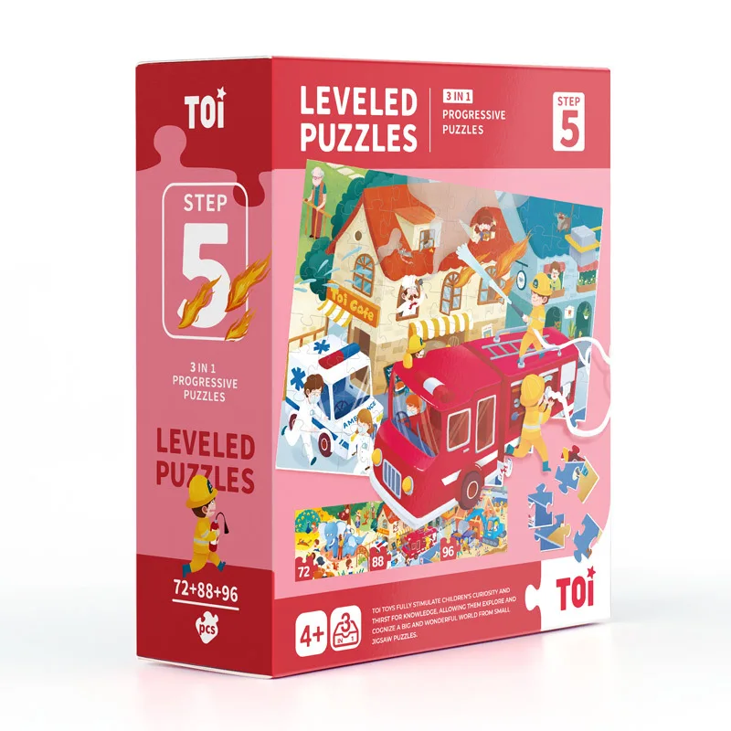 

TOI Advanced eduction Puzzle 1-5 шагов, Детские Большие пазлы, безопасные головоломки, пазлы для раннего обучения 1-2-3