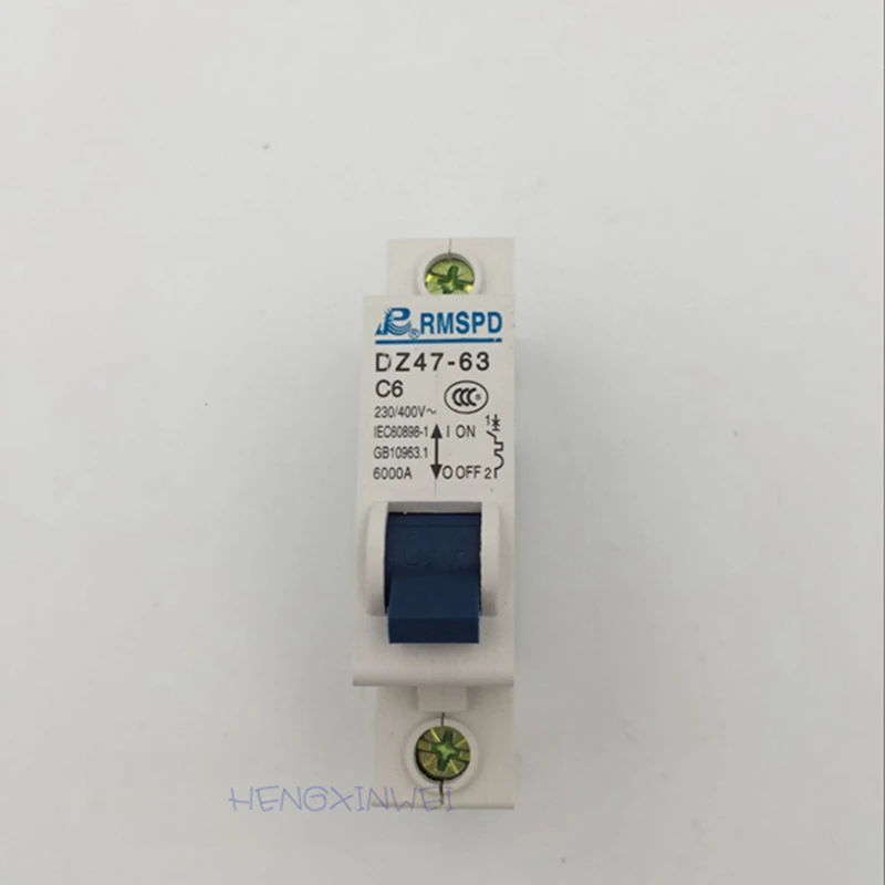 DZ47 1P 6A 63a 230V 50HZ Мини автоматический выключатель MCB C45 C Тип|Автоматические