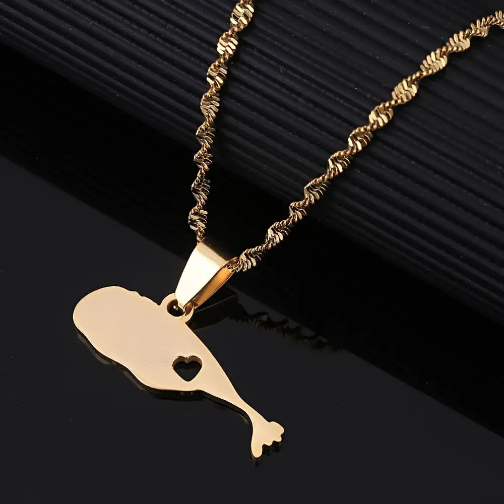 Ювелирные изделия из нержавеющей стали с изображением карты ФК св. Китс и Невис