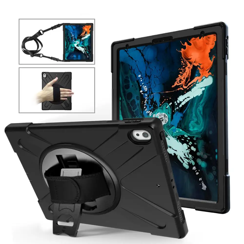 Чехол для планшета iPad Pro 12 9 дюйма 2018 3rd Gen военный сверхмощный вращающийся чехол с
