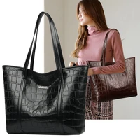 womens bag texture handbag european and american fashion soft leather shoulder bag womens large capacity tote bag backpack