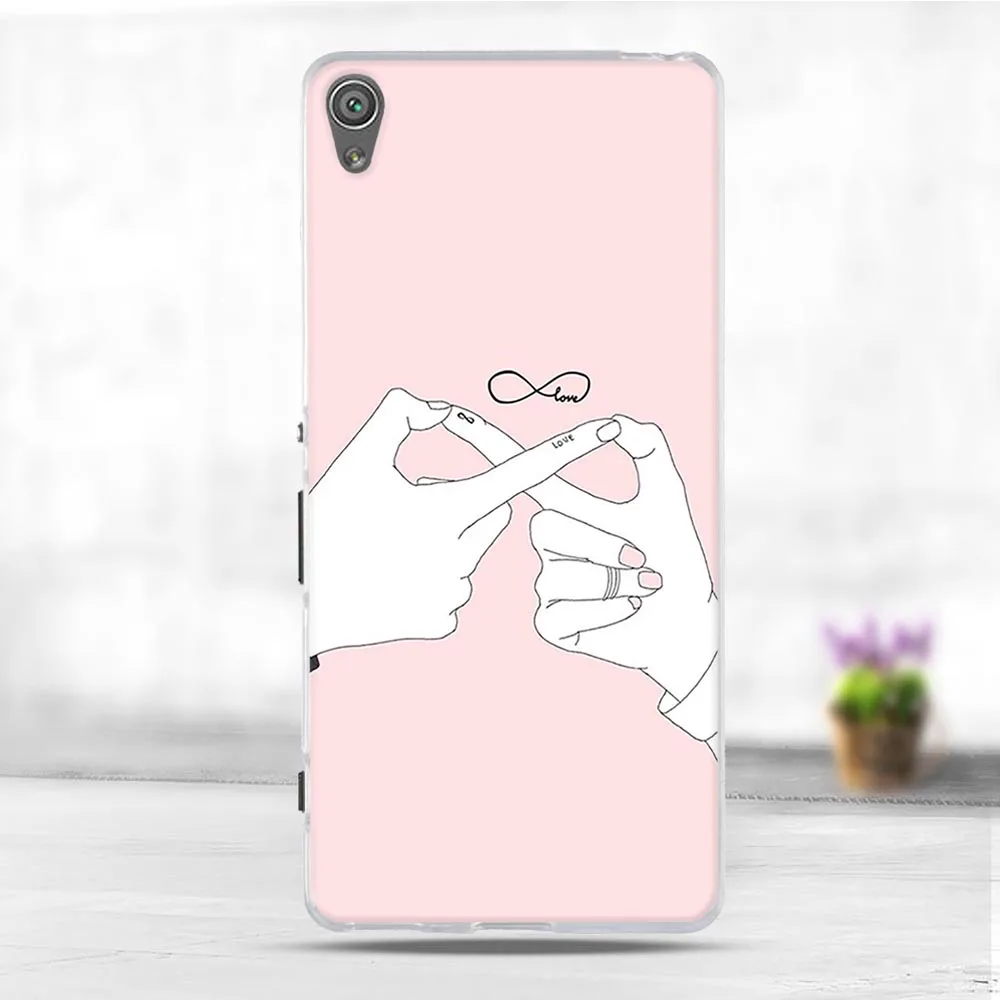 Phone Case For Sony Xperia XA F3111 F3112 Soft Silicone TPU Fashion Flower Painted Back Cover XA1 Plus |