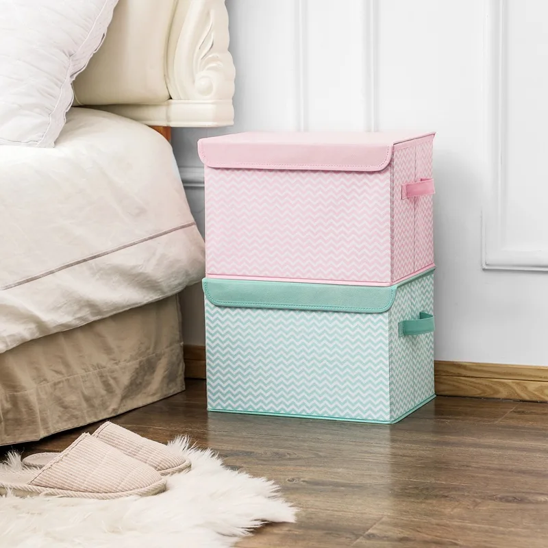 

[1-Pack] Foldable Storage Bin Collapsible Sturdy Cationic Fabric Storage Basket Cube W/Handles for Organizing Shelf Nursery Home