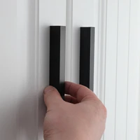 american style black aluminum cabinet handles and knobs simple kitchen drawer pulls furniture handle door hardware