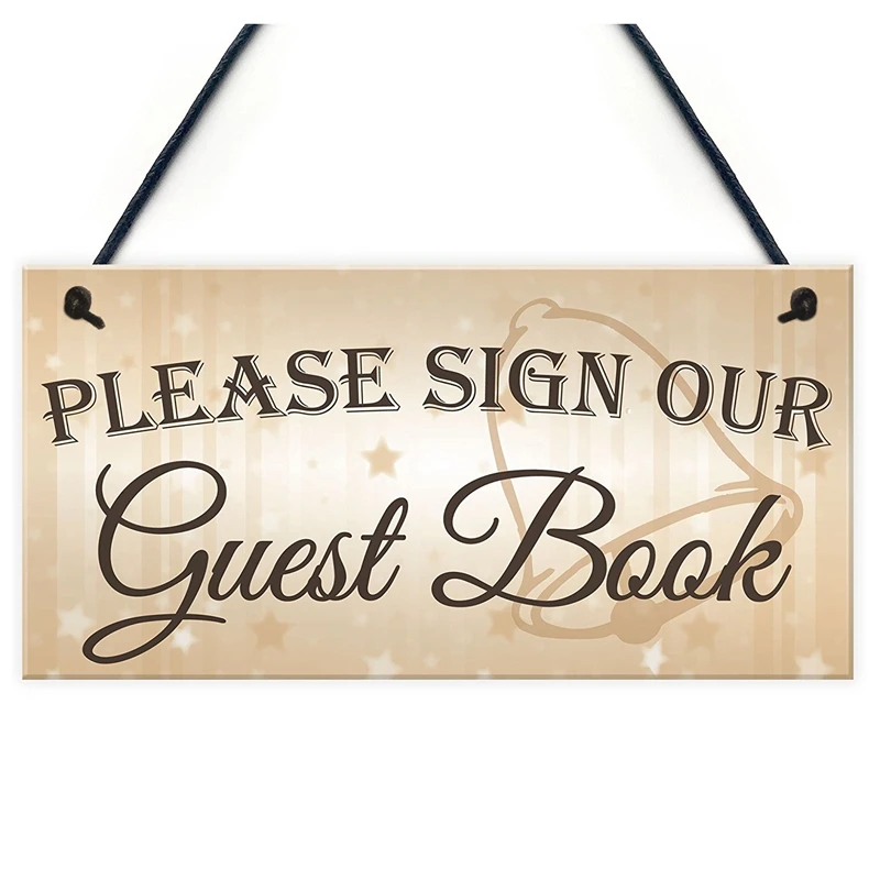 Горячее предложение пожалуйста знак Гостевая книга свадебный день висячие