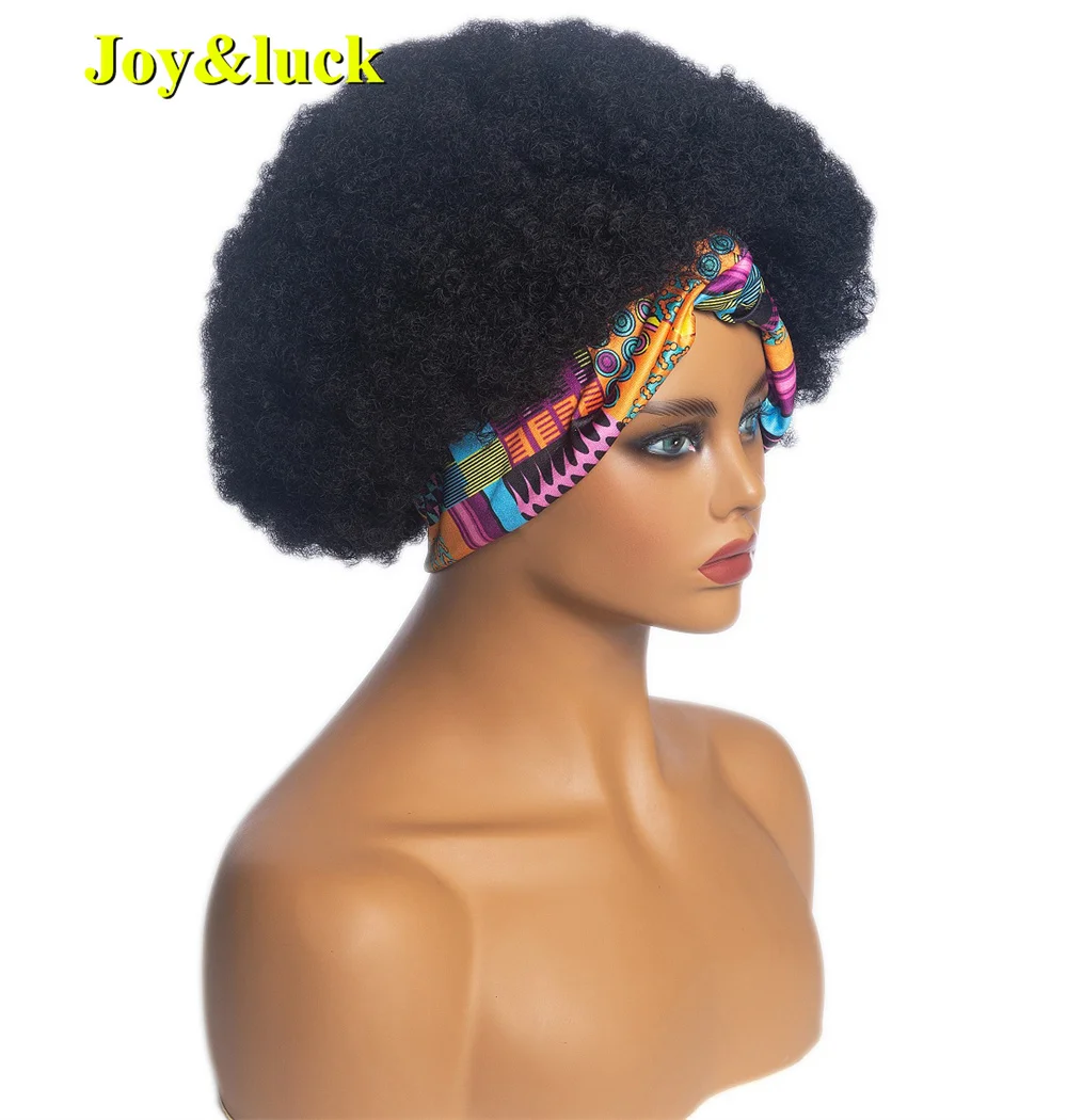 Joy &amp luck Короткие афро кудрявые искусственные коричневые синтетические парики