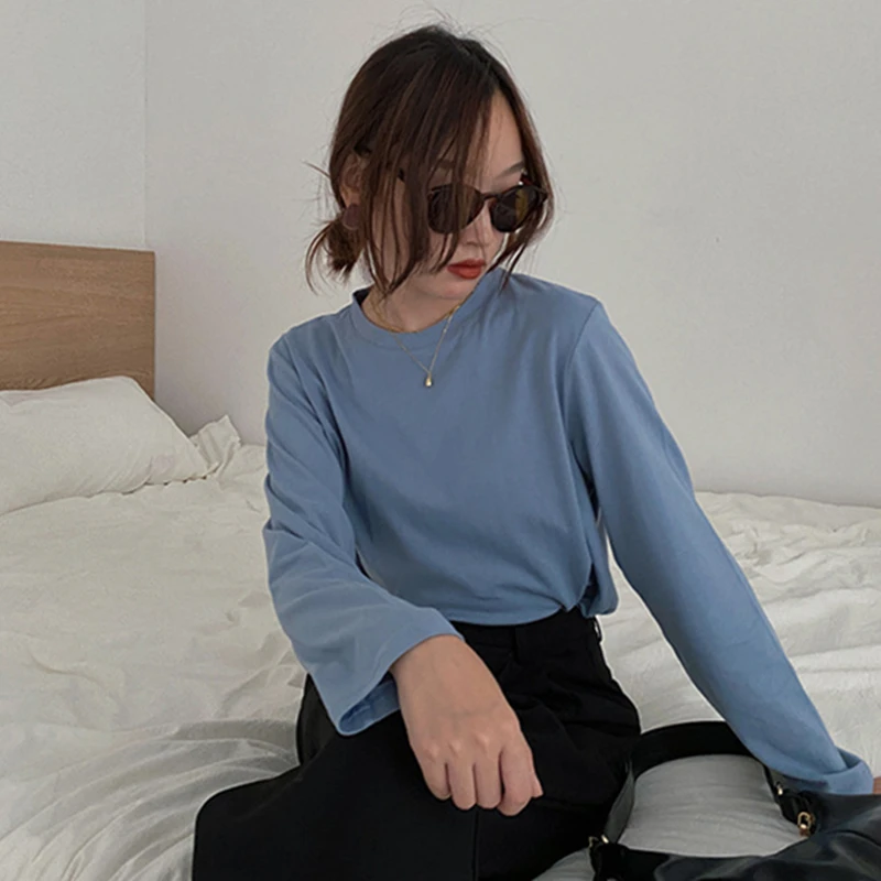 

2021 New Winter Spring High Quality Ladies Sweatshirt Top Elegant Women Hoodies Solid Color Fashion Loose Female Pullovers