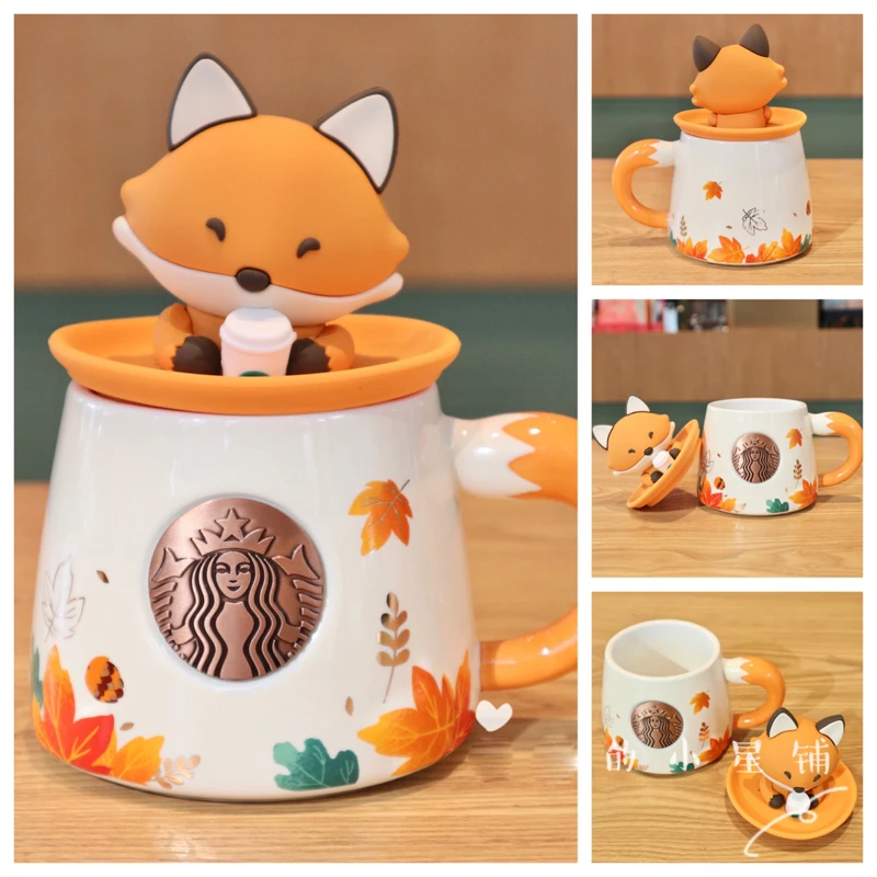

2021 Starbucks Hedgehog Rabbit Fox Forest Ceramics Mug Mid-autumn Festival New