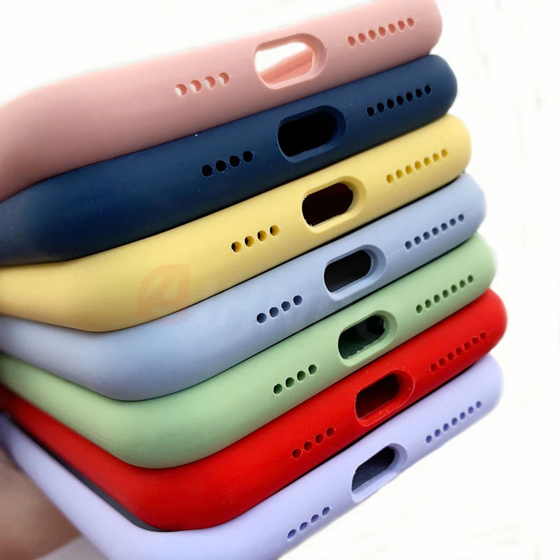 Тонкий мягкий чехол для iPhone SE 2020 7 8 6 6s Plus чехол-накладка из жидкого силикона