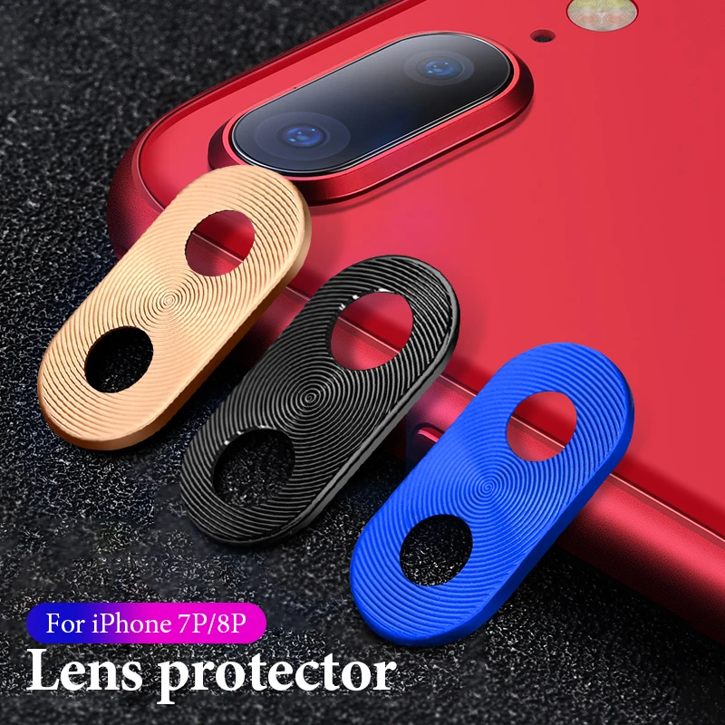 Металлическая задняя крышка для объектива камеры Защитная iPhone 7 Plus 8 полная
