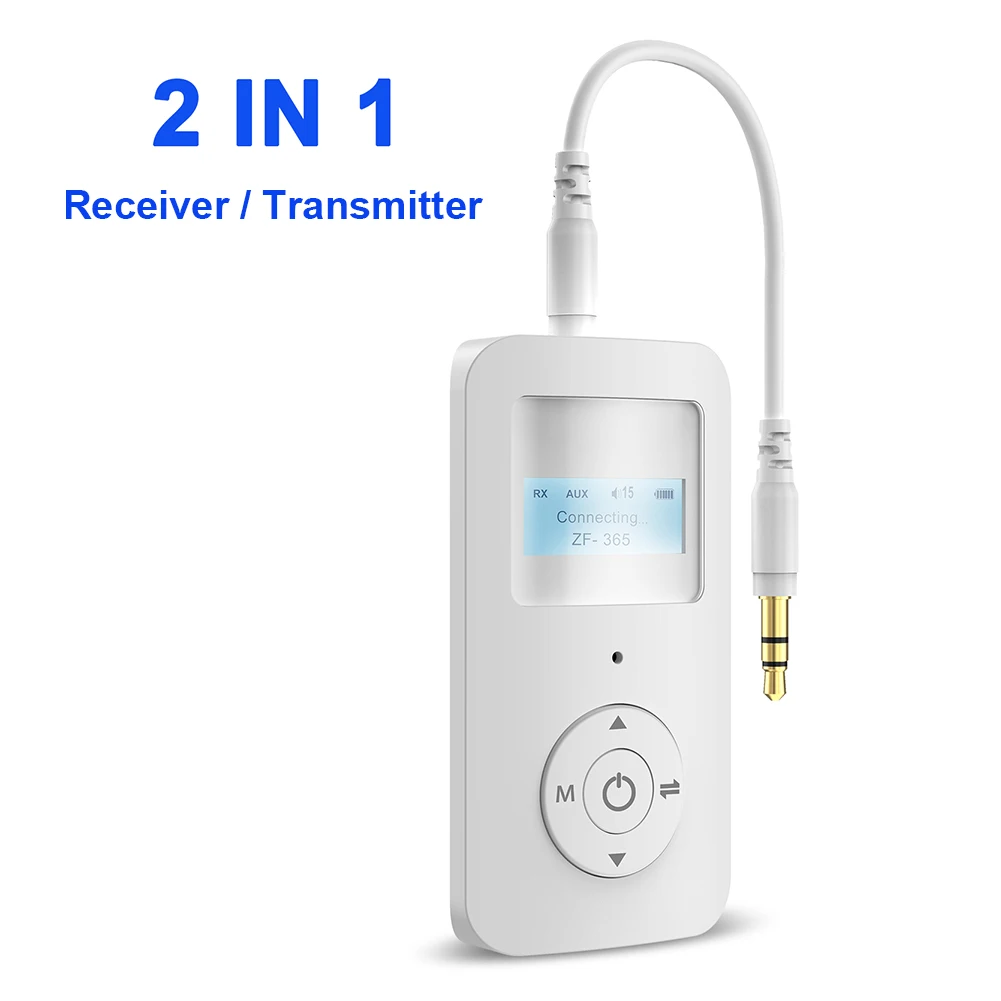 

ZF-365 Wireless USB Bluetooth Transmitter 5.0 Dongle Adapter LCD AUX Audio Receiver Transmitter Adapter for PC Computer Laptop