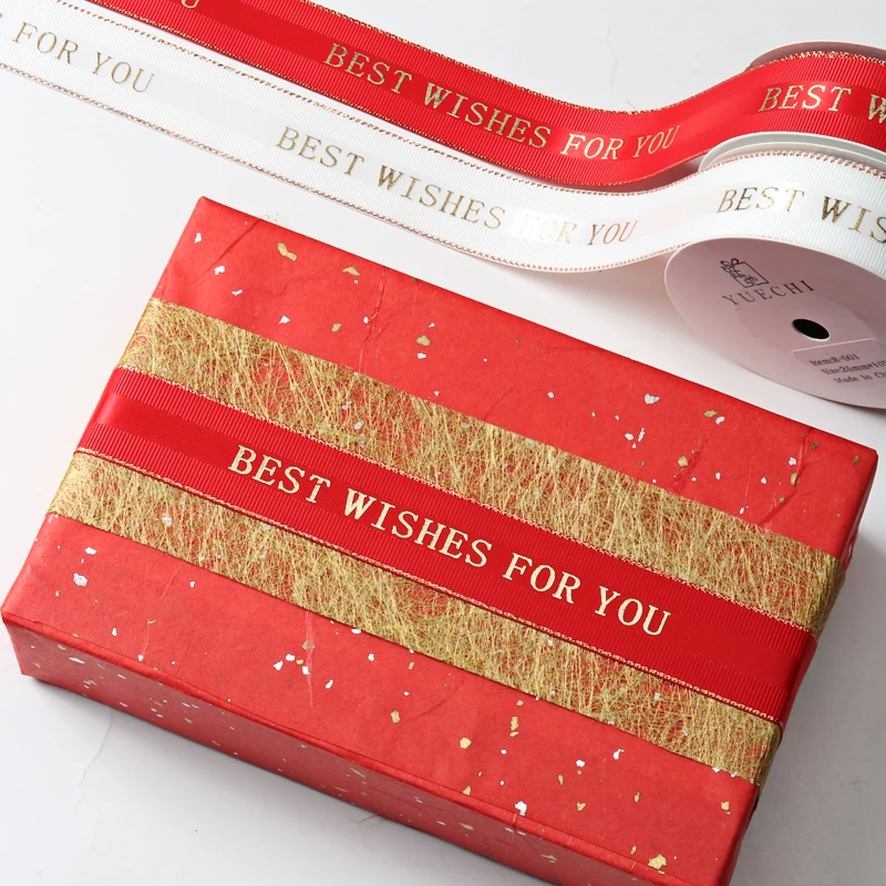 25 мм золочение ленты подарки на свадьбу день рождения упаковочной коробки