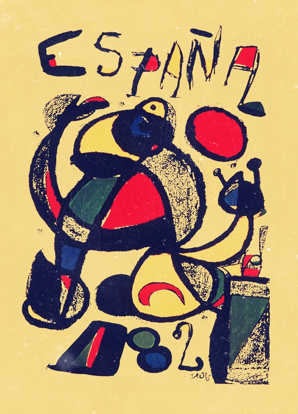 Ретро-постер Кубок мира Испании из крафт-бумаги спортивный постер с подвесной