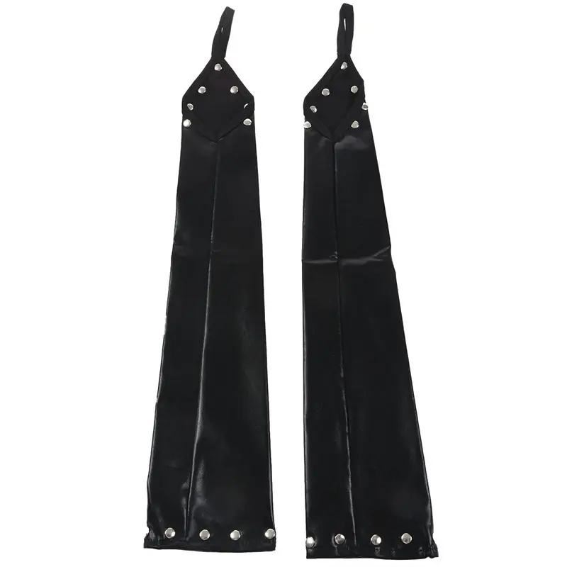 1 пара Glam Arm Warmer Goth Wet Look блестящие металлические перчатки без пальцев Клубная