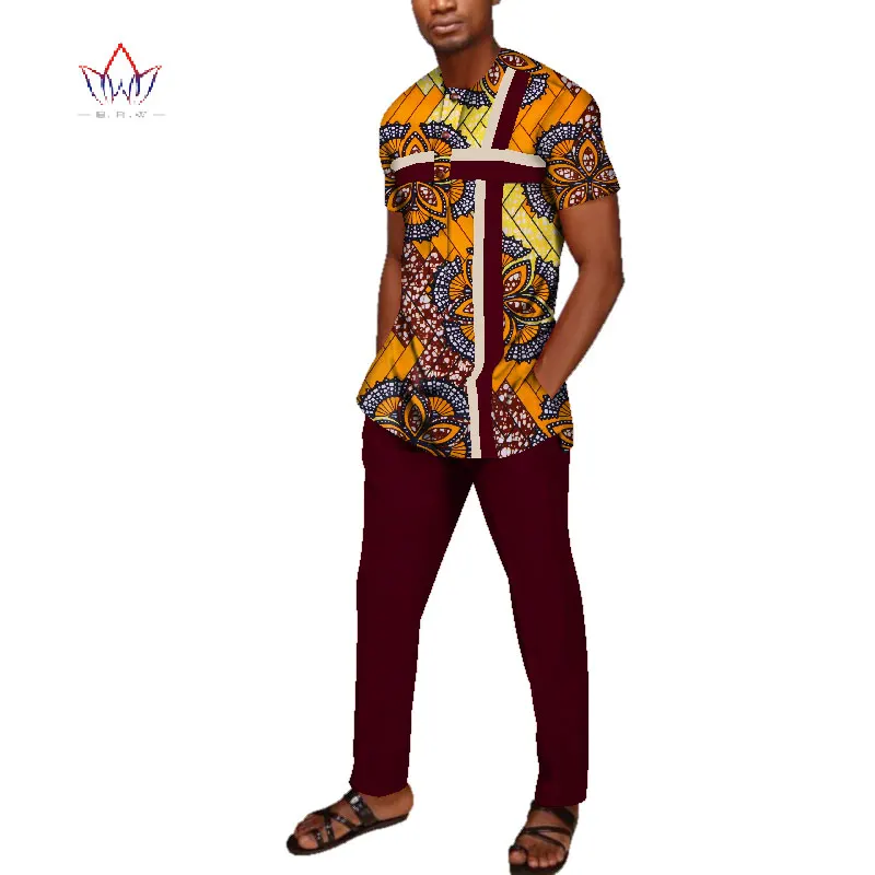 Африканский дизайн одежда базин богатый мужские комплекты из 2 предметов