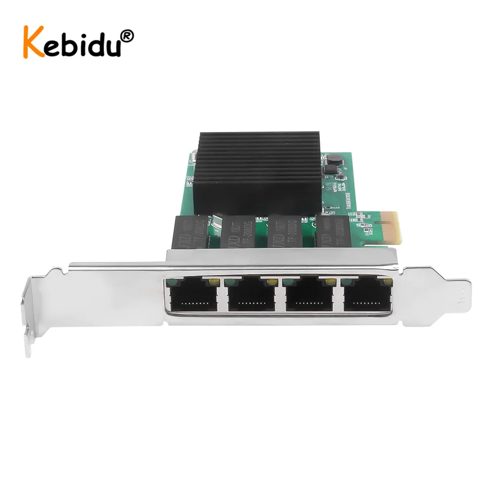 Сетевой адаптер 4 порта RJ45 PCI Express Ethernet LAN портовая гигабитная сетевая карта E 10/100