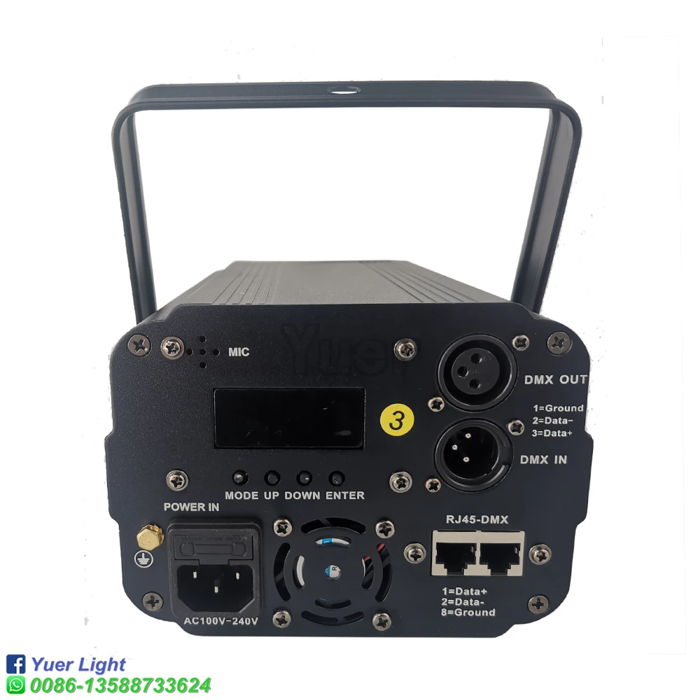 2 Вт RGB сканирующий анимационный лазерный светильник с голосовым управлением