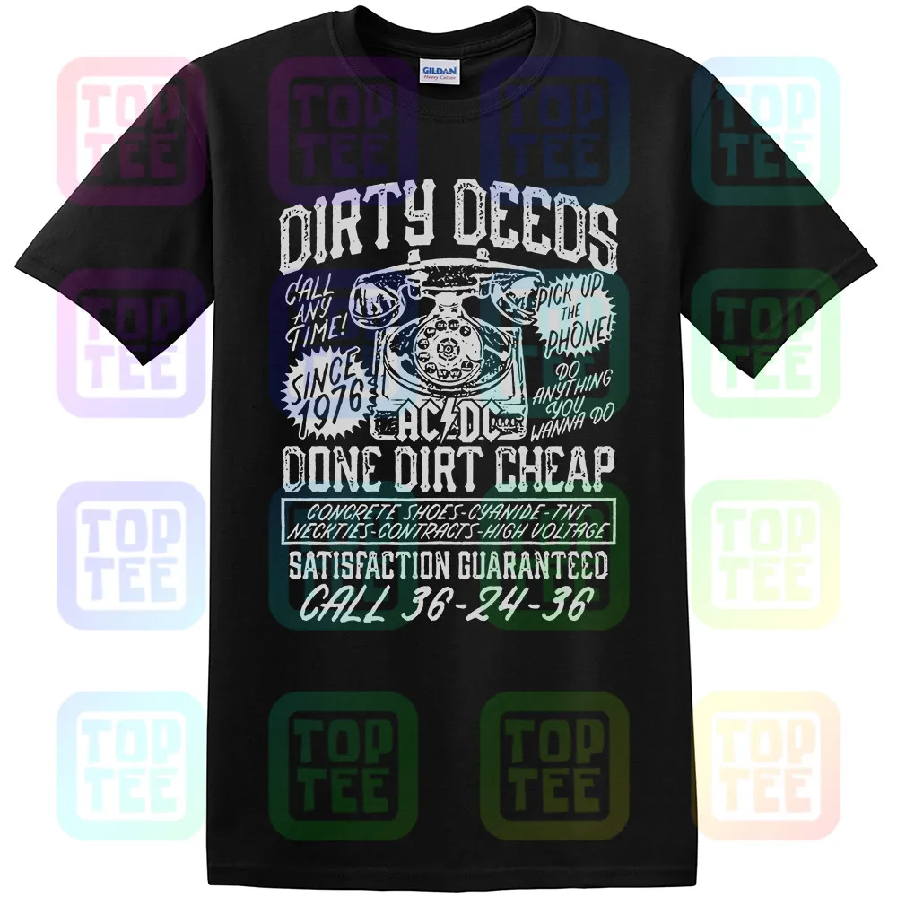 AC/DC Dirty deades Dirt дешево взрослая футболка тяжелый металл музыка