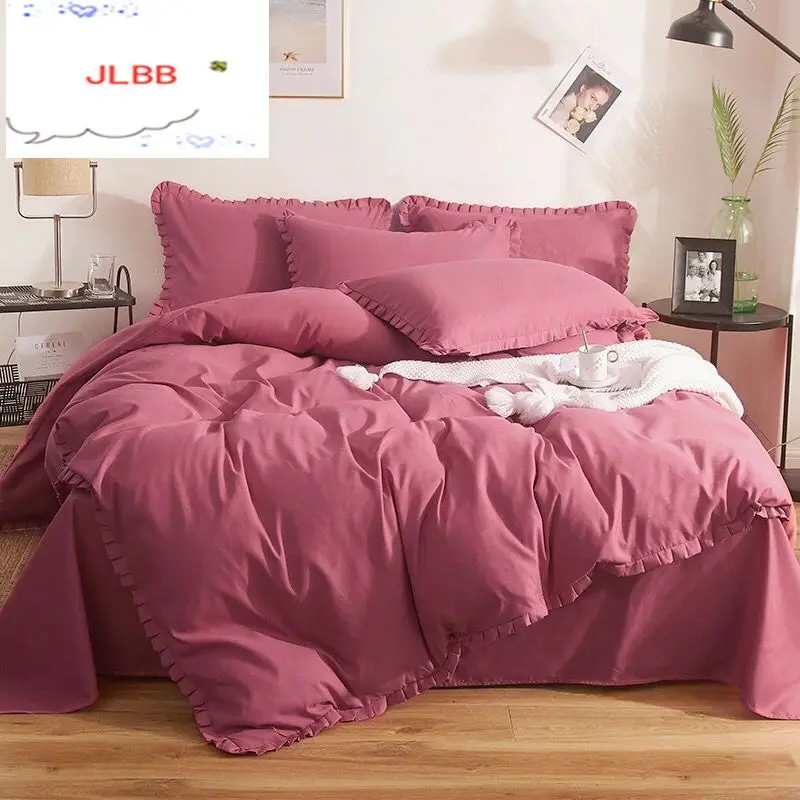 

2020 Quilt cover 3 pcs cotton lace quilt cover 1 pcs + pillowcae 2 pcs