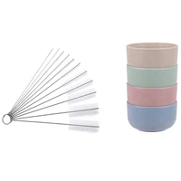 11 pcs nylon tube brushes set kettle spout brush teapot nozzle brush set 4 pcs dinnerware bowl sets