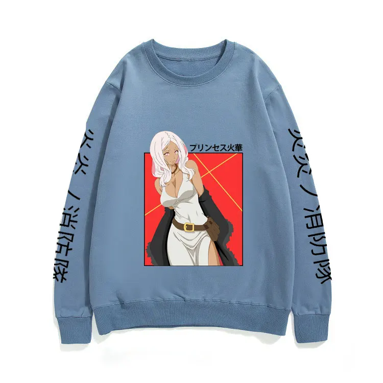 

Sexy Princess Huohua Sweatshirt Anime Fire Brigade of Flames Sweatshirts Men Women Long Sleeve Sportswear Fire Force Pullover