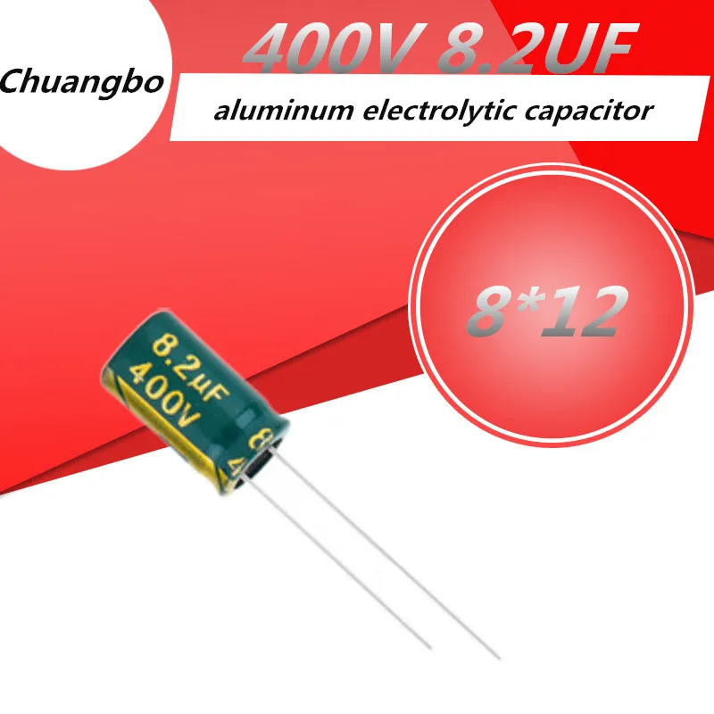 

20pcs/lot 400V 8.2UF high frequency low impedance 8*12.5mm 8*12MM 20% RADIAL aluminum electrolytic capacitor 8200NF 20%