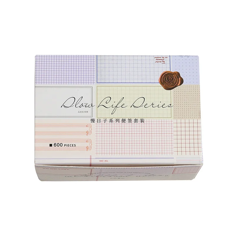 

600sheets/lot Memo Pads Sticky Notes Simple retro foundation Paper diary Scrapbooking Stickers Office School stationery Notepad