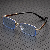 stone sunglasses male blue natural crystal glass sun glasses for men woman metal half frame eyeglasses top quality anti scratch