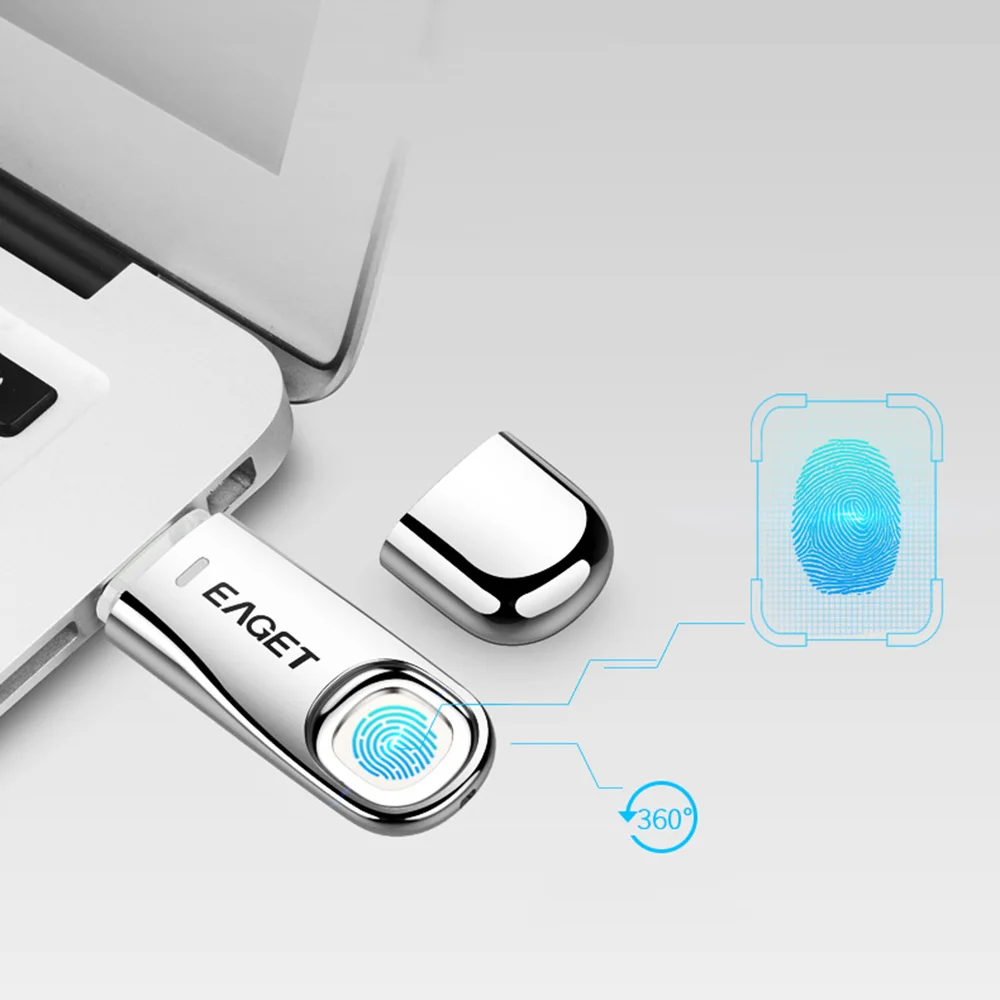 Новая EAGET FU60 USB3.0 флеш-накопитель 32 Гб 64 Высокое Скорость распознавания отпечатков