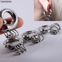 leosoxs large size stainless steel clip ball nose ring hanging ring spring earrings personality spring clip ball ear pinna 3 6mm