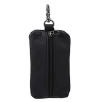Black Мужские кошельки для ключей из искусственной кожи, кошелек для ключей на молнии, унисекс, чехол для автомобильных ключей, ключница, чехлы, держатель, сумка, чехол для ключей для автомобиля, кошельки для ключей - Цвет: Black