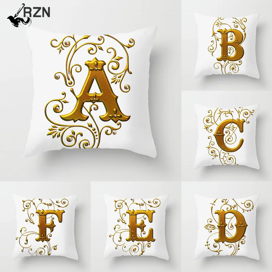 26 подушка с надписью Обложка Английский алфавит Подушка Чехол полиэфира