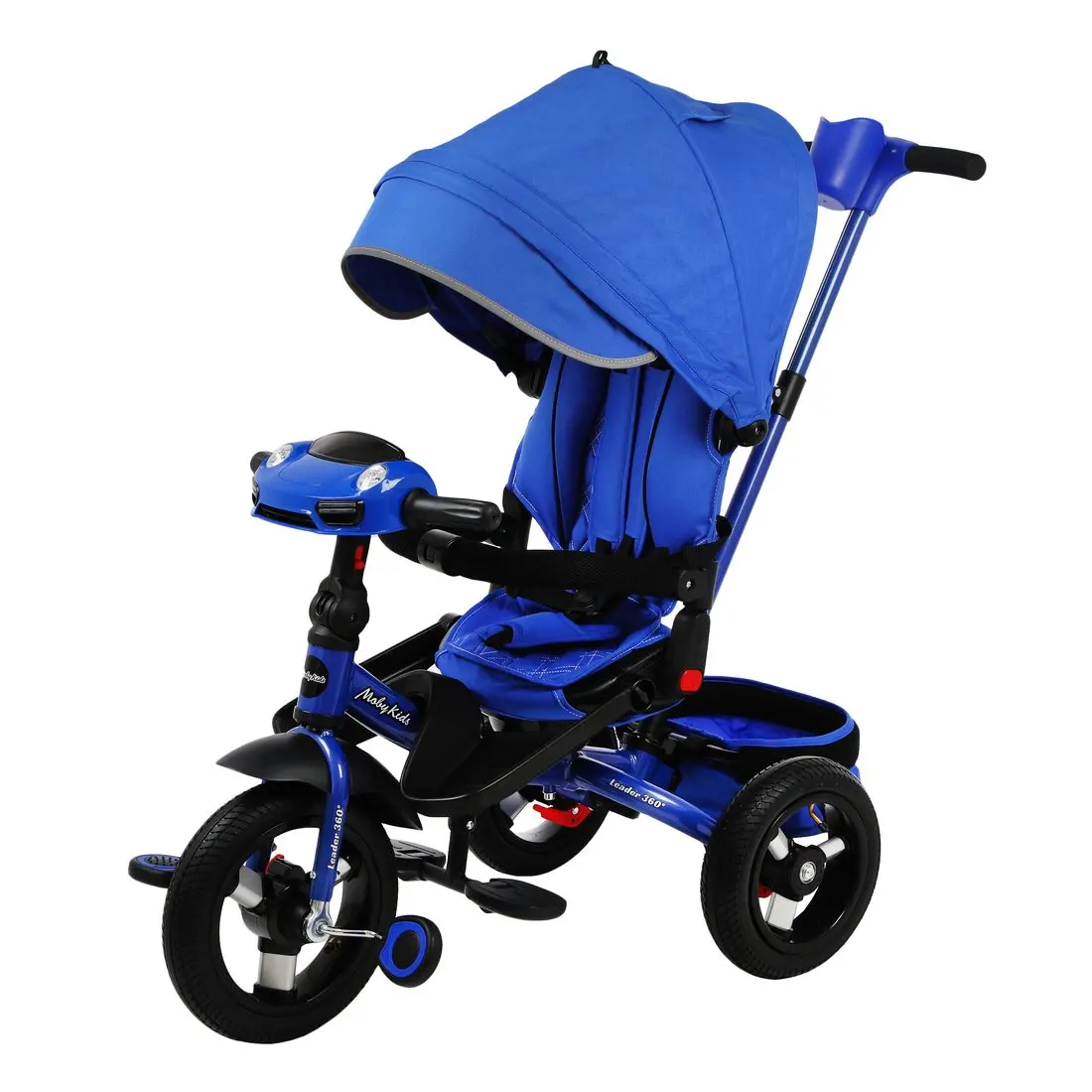 Велосипед Moby Kids 3 колесный New Leader 360 градусов 12*10 AIR Car синий (641348)|Велосипеды| |