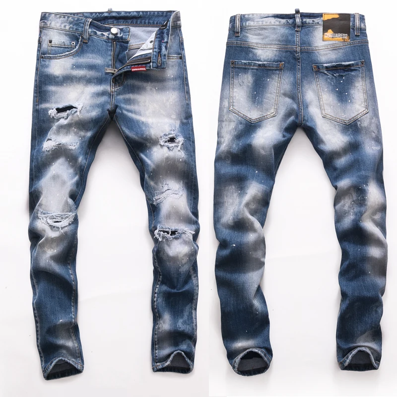 2021New Designer DSQ 22021Denim Jeans Holes Trousers Pants Biker Jeans Ripped JeansD2 Jeans DSQ2