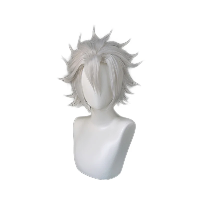 Короткие термостойкие синтетические волосы для косплея шиназугава санеми