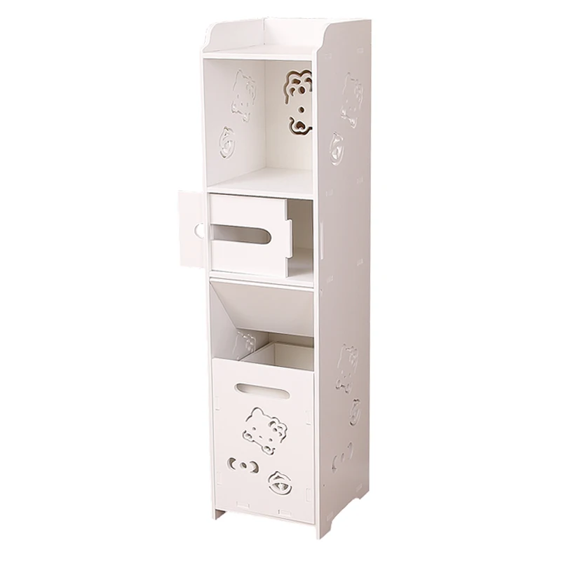 Водостойкая напольная полка для туалета ванной комнаты многослойная шовная