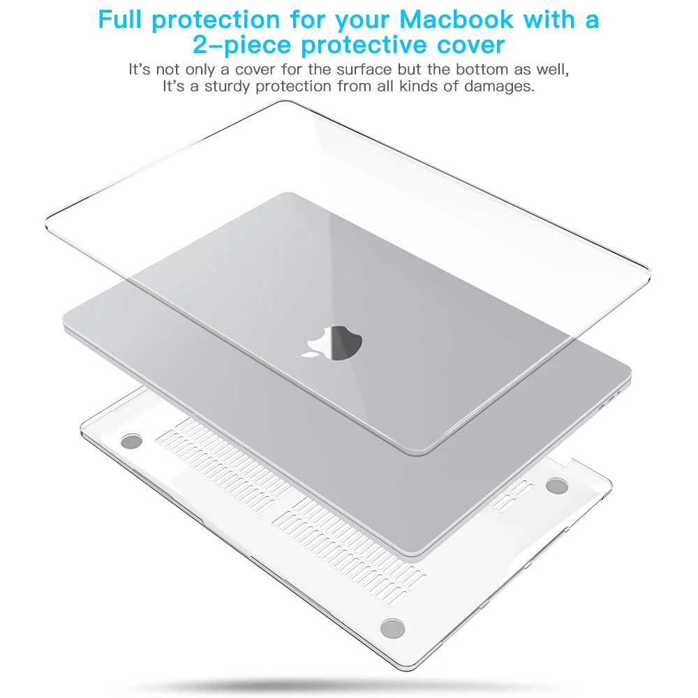 Для нового MacBook Pro 13 3 дюйма 2020 чехол для ноутбука прозрачный жесткий защитный с