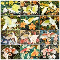 5d diy diamond painting animal parrot embroidery full drill vintage mosaic pictures cross stitch kits mosaic pictures home decor