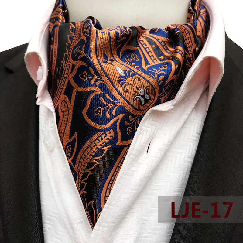 

Factory wholesale men's scarf new cashew jacquard polyester British suit shirt neck scarf business scarf