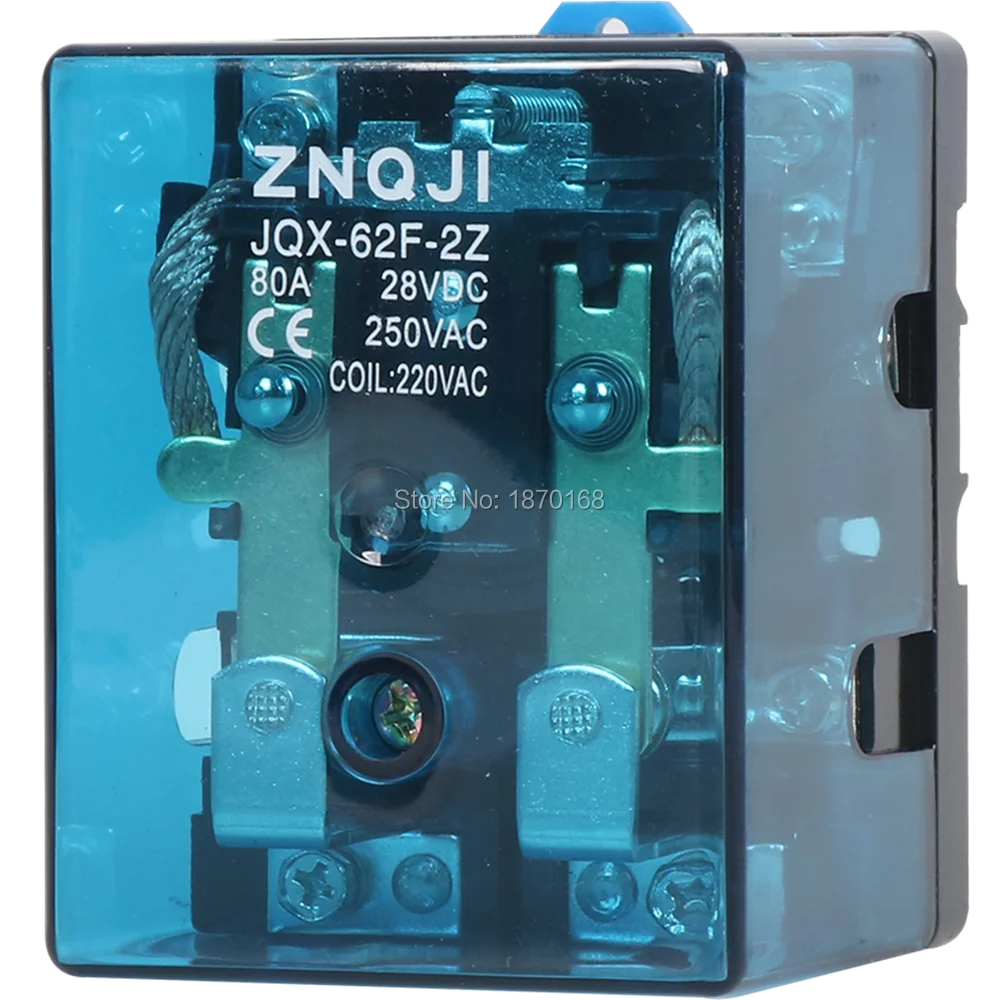 JQX-62F-2Z 2NO 2NC 120A / 80A AC 250V DC28V DC12V/24V/36V/48V/110V/220V 110V/220V/380V Катушка DPDT реле наивысшей