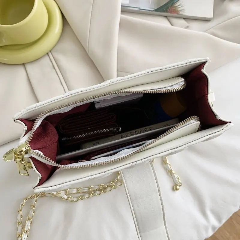 

Fashion Chain Shoulder Messenger Bag High Quality Pu Leather Crossbody Bags for Women Luxury Handbags Women Bags Designer 2021