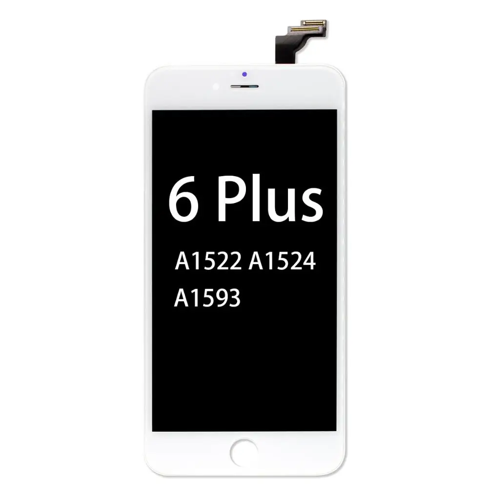 for 6 Plus White Черный/белый класс AAA+ ЖК-дисплей для iPhone 5 5S 6 6 S 7 3D сенсорный дигитайзер сборка экрана Ecran Замена+ закаленное стекло - Цвет: for 6 Plus White